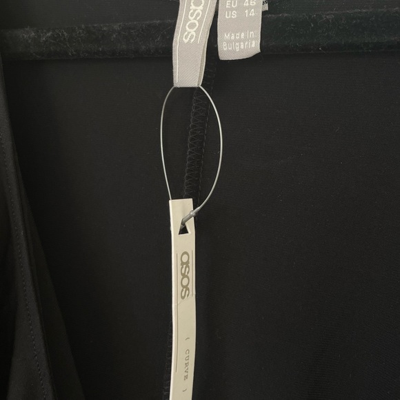 NWT ASOS Curve Angel Sleeve Ruffle Wrap Bodysuit Size 14 - Picture 7 of 8